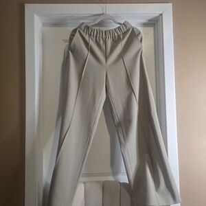 Zara Taupe Pleated Trousers